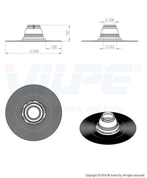 Гідроізоляційний ущільнювач FELT-ROOFSEAL 110-125 70125 фото