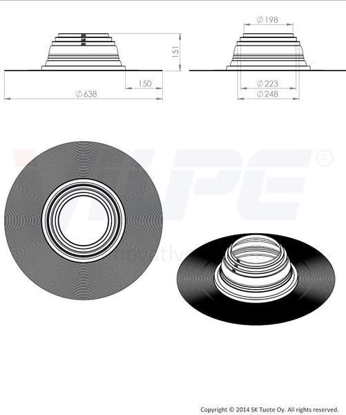 Гидроизоляционный уплотнитель FELT-ROOFSEAL 200-250 70250 фото