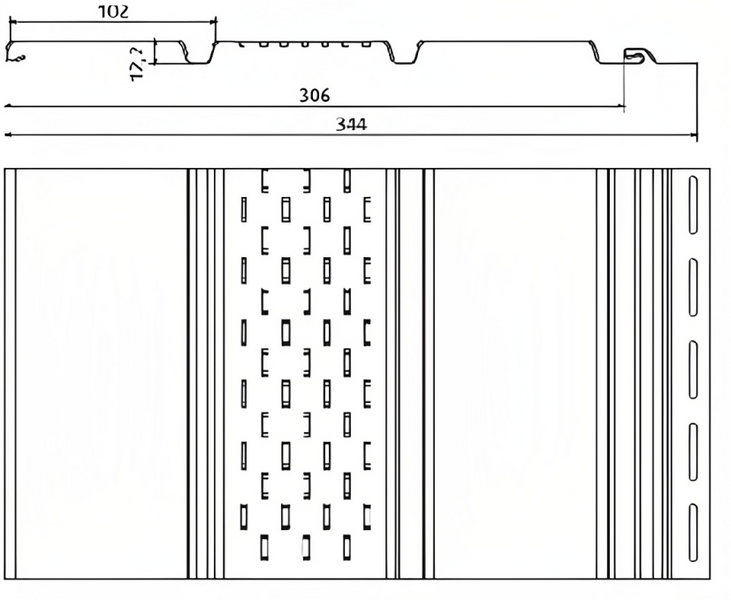 Панель софіта BudMat перфорована Графіт 1409872849 фото