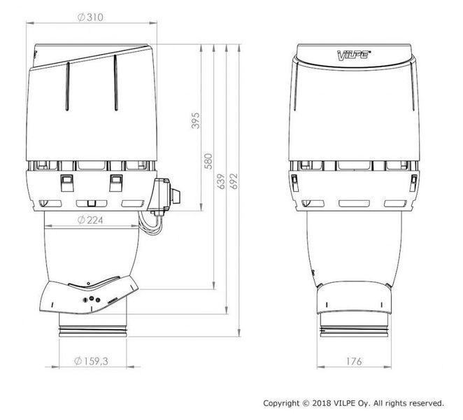 Вентилятор FLOW ECo 160P/500 (ECo 220Р), комфорт Красный 350258 фото
