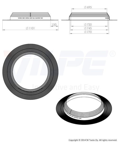 Гидроизоляционный уплотнитель FELT-ROOFSEAL 700-775 71070 фото