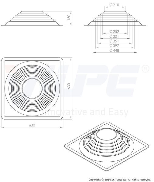 Ущільнювач ROOFSEAL 260-460, Чорний 71718 фото