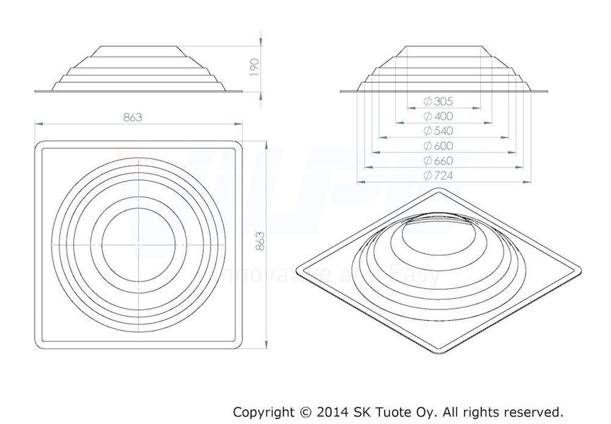 Уплотнитель ROOFSEAL 330-660, Черный 71719 фото