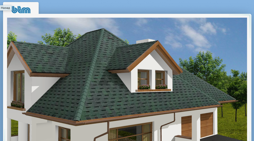 Битумная черепица BTM Shingle Dragon Flex Green  BTM-D-B фото