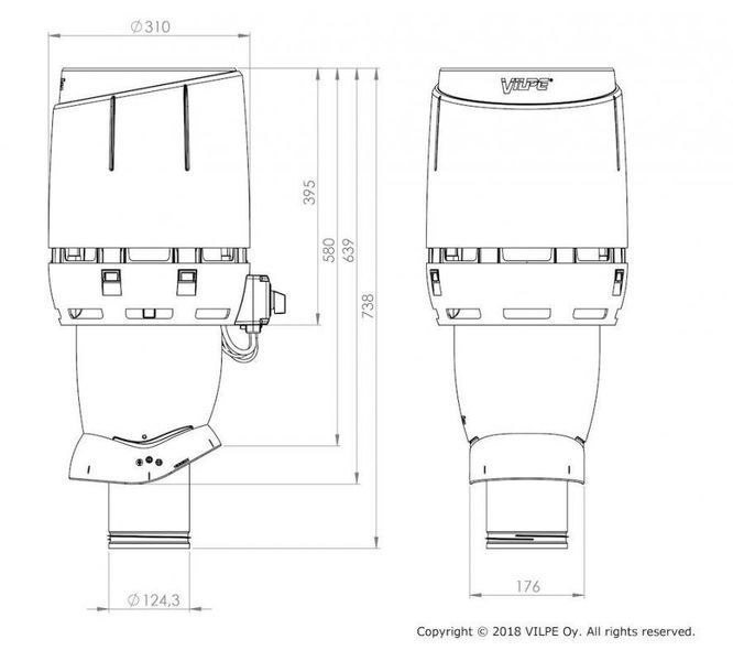 Вентилятор FLOW ECo 125P/700 (ECo 190), комфорт Коричневый 350184 фото