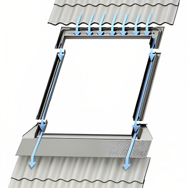 Оклад VELUX (Велюкс) Energy EDW 2000 для високопрофільних покрівельних матеріалів до 120 мм. 55*98 EDW 2000 CK02 фото